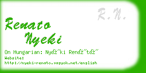 renato nyeki business card